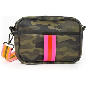 ⭐️HAUTE SHORE Camouflage Crossbody Bag with Pink and Orange Accents ⭐️